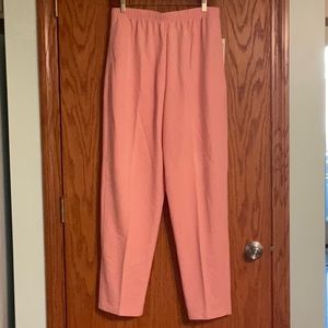Koret K-Wear Cotton Blend Slip On Pants with Pockets Elastic Waistband Large